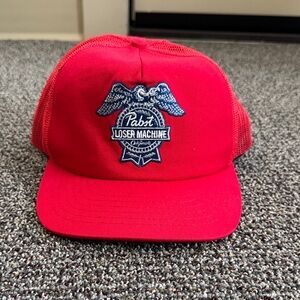 Pabst Loser Machine Red Trucker Hat
